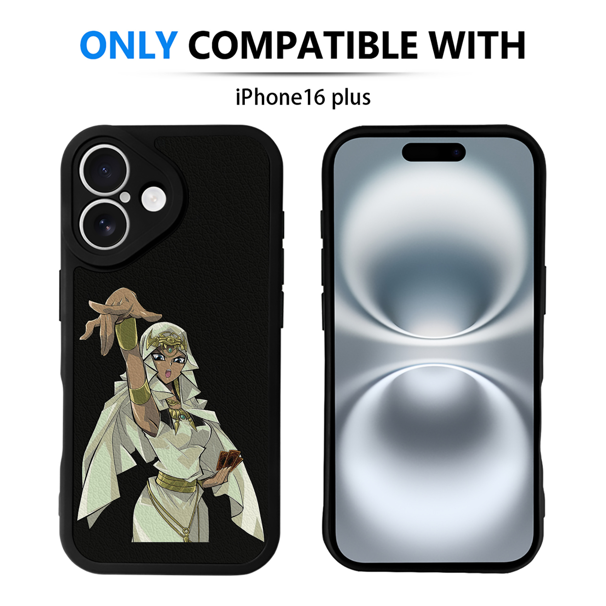 （画像用） 遊☆戯☆王 Yu-Gi-Oh! 【iPhone 16シリーズ対応】シリコンスマホケース（レザー調） 材質：シリコン